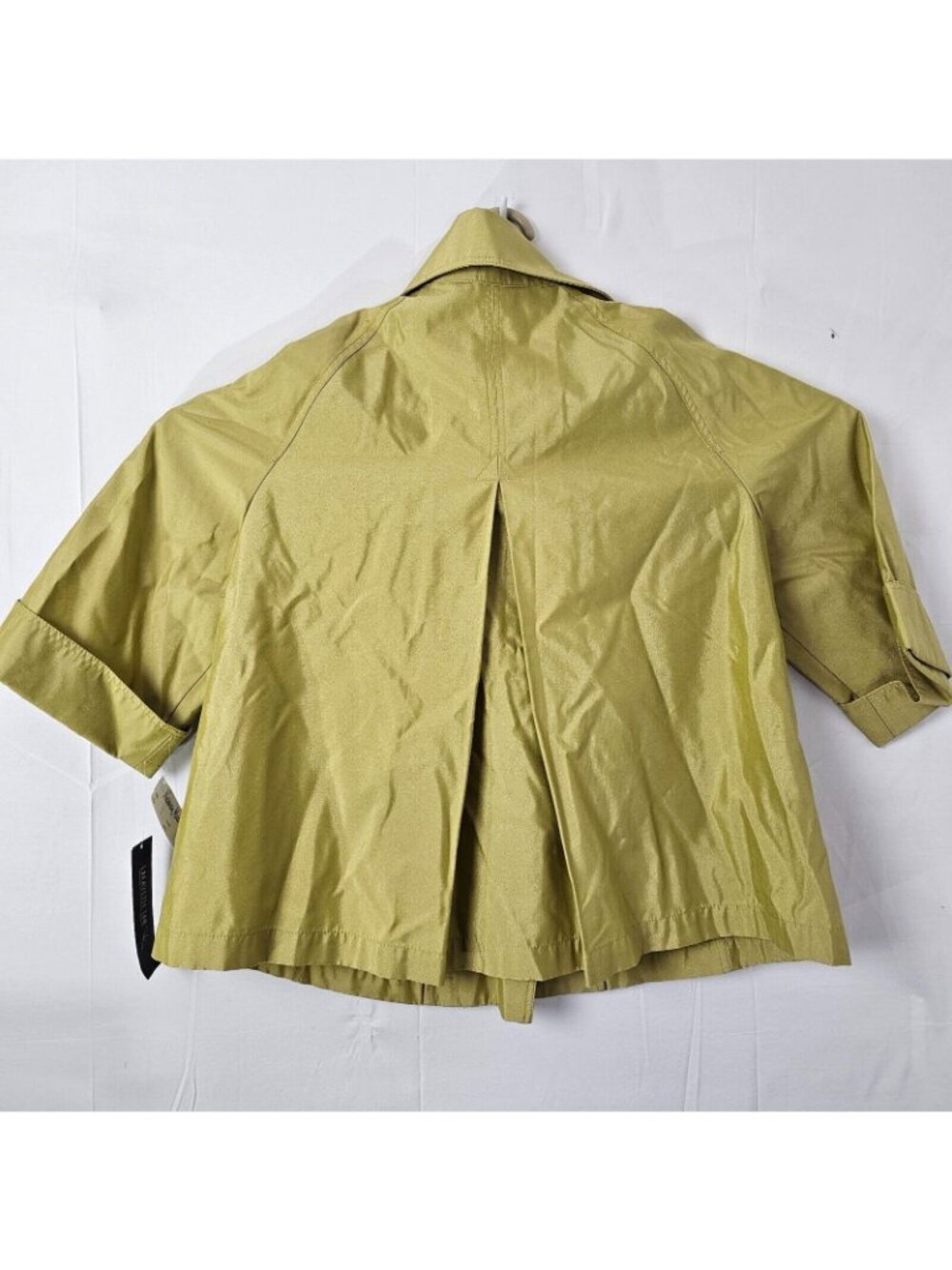 NWT Lafayette 148 Swing Jacket Womens 4 Pistachio Polished Lux Green Coat Zip - Picture 2 of 15